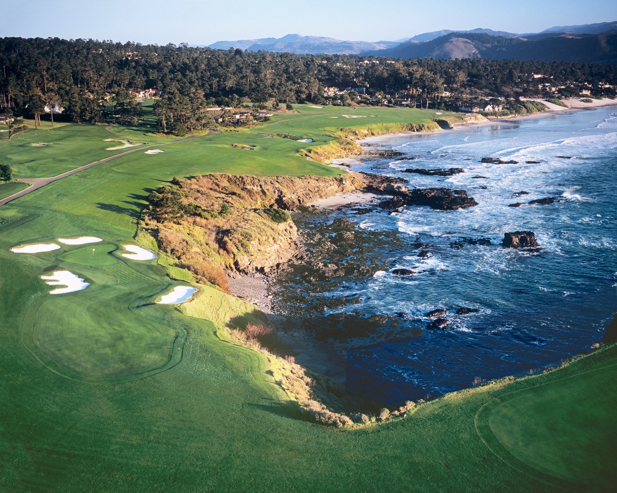 Pebble Beach Golf Links — 7th hole at sunset